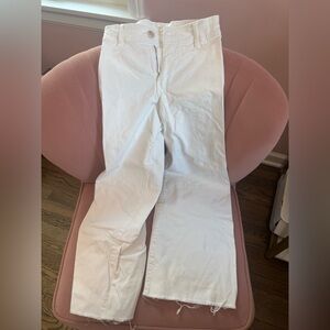 Zara kids wide leg, white jeans size 10